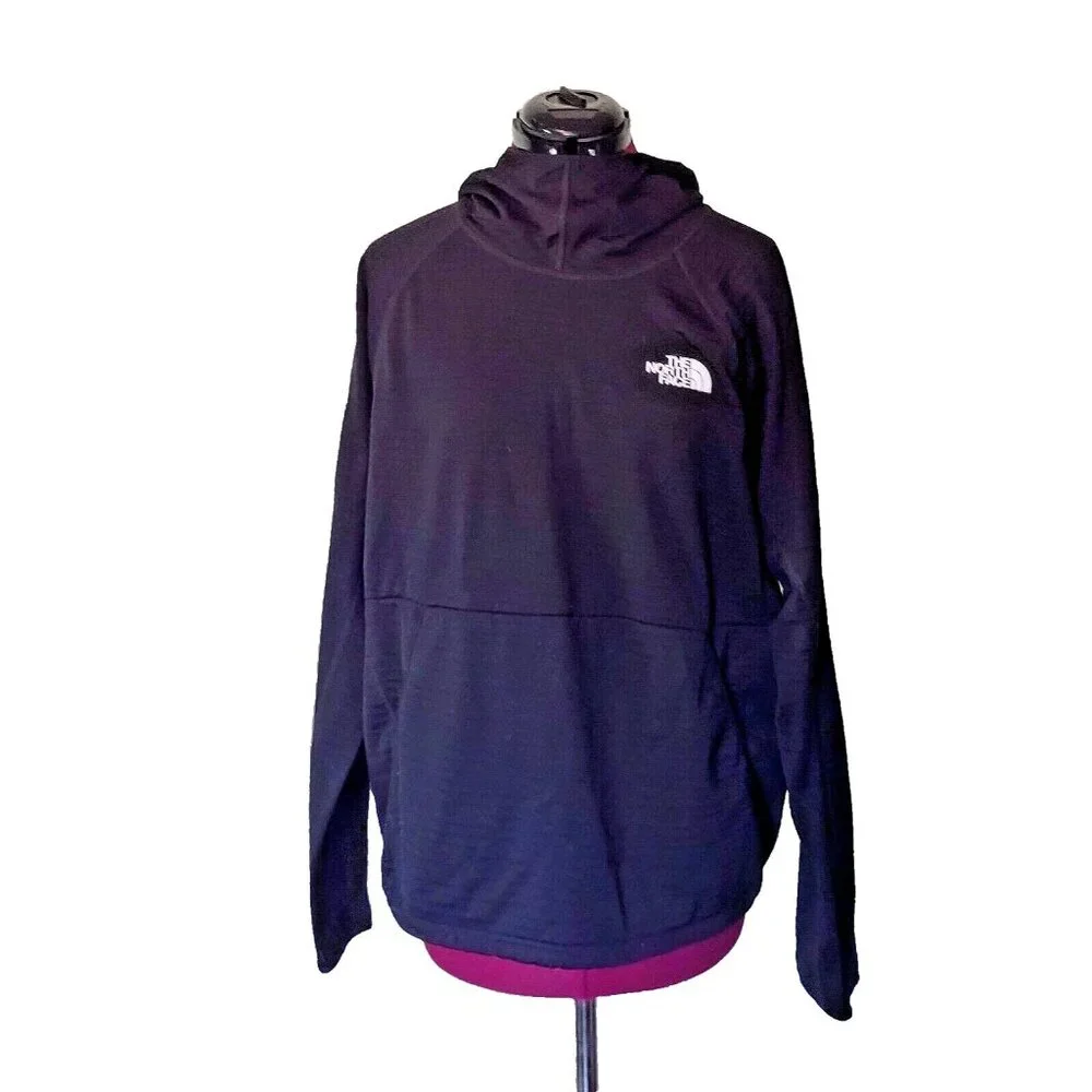 The North Face Echo Rock Hoodie Men’s Large Black Pullover Kangaroo Pocket